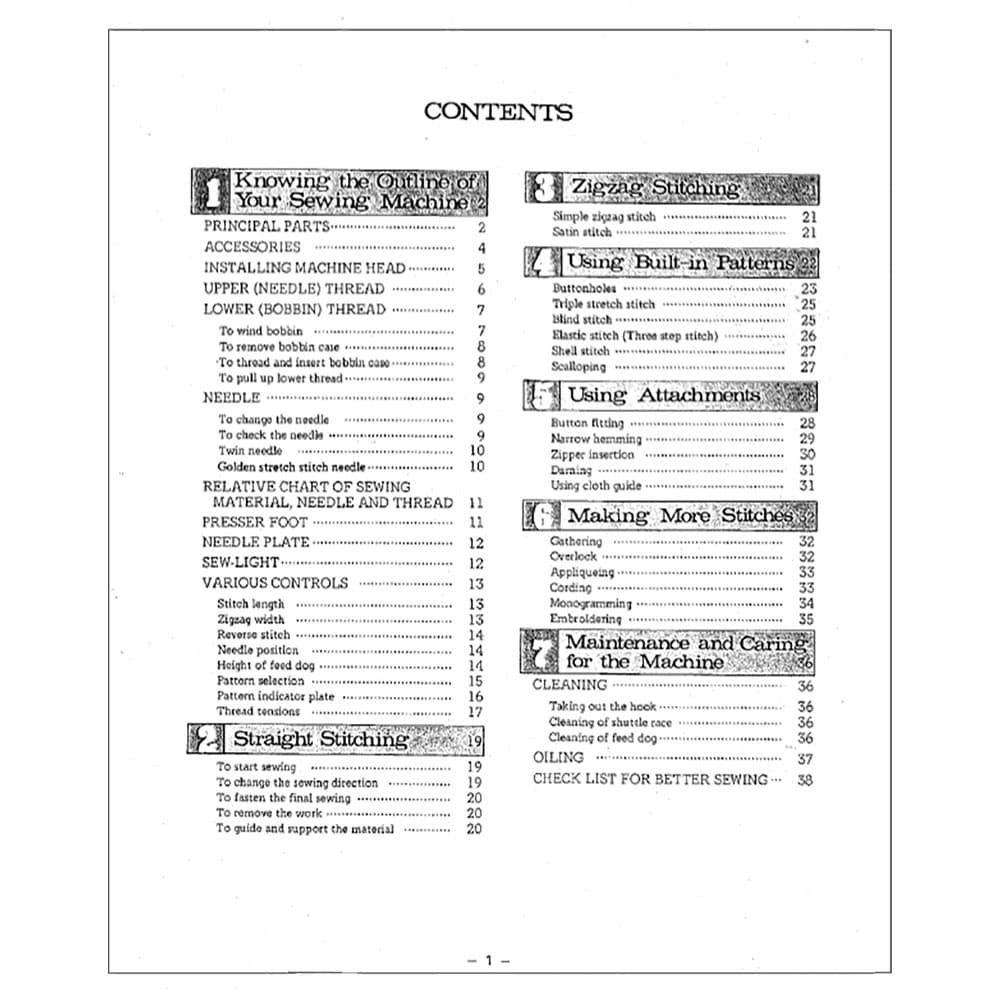 Brother XL-721 Instruction Manual image # 117863