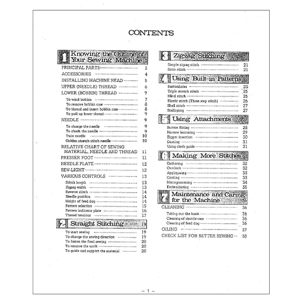 Brother XL-761 Instruction Manual image # 117867