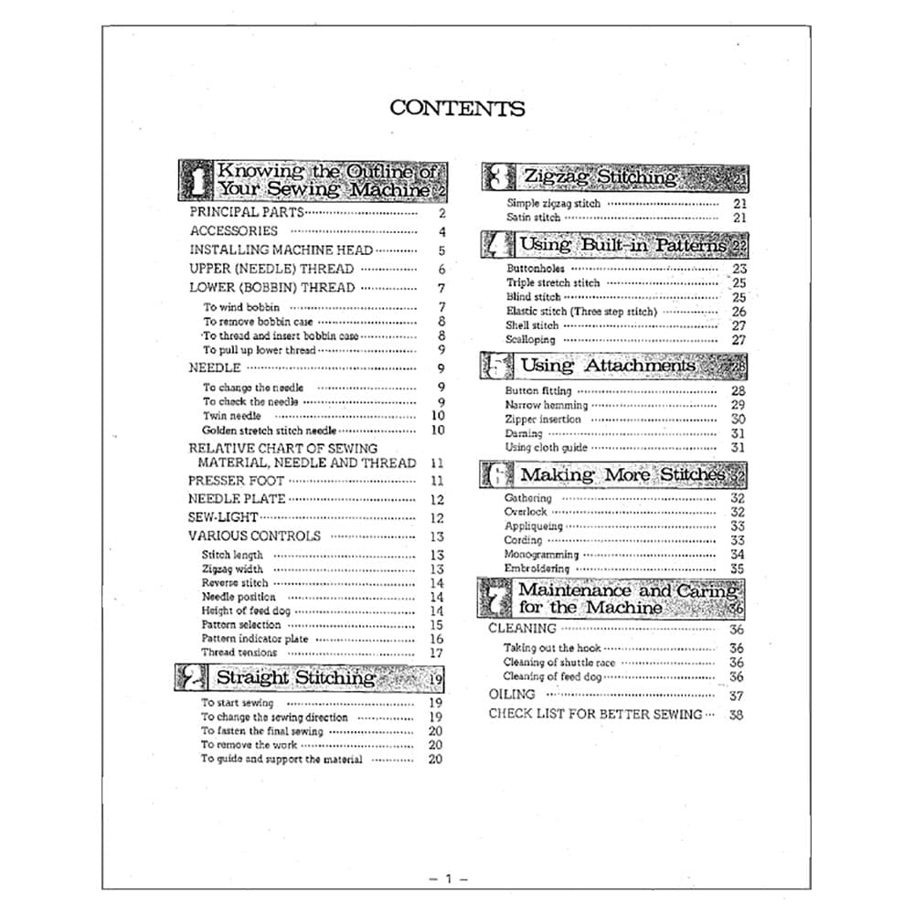 Brother XL771 Instruction Manual image # 117869