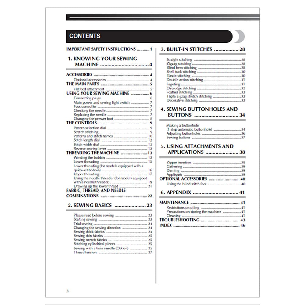 Brother XM-3700 Instruction Manual image # 117944