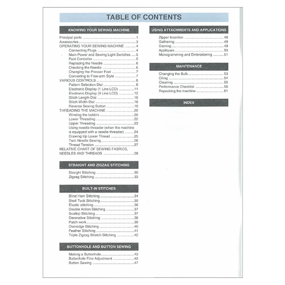 Brother XR-37 Instruction Manual image # 118705