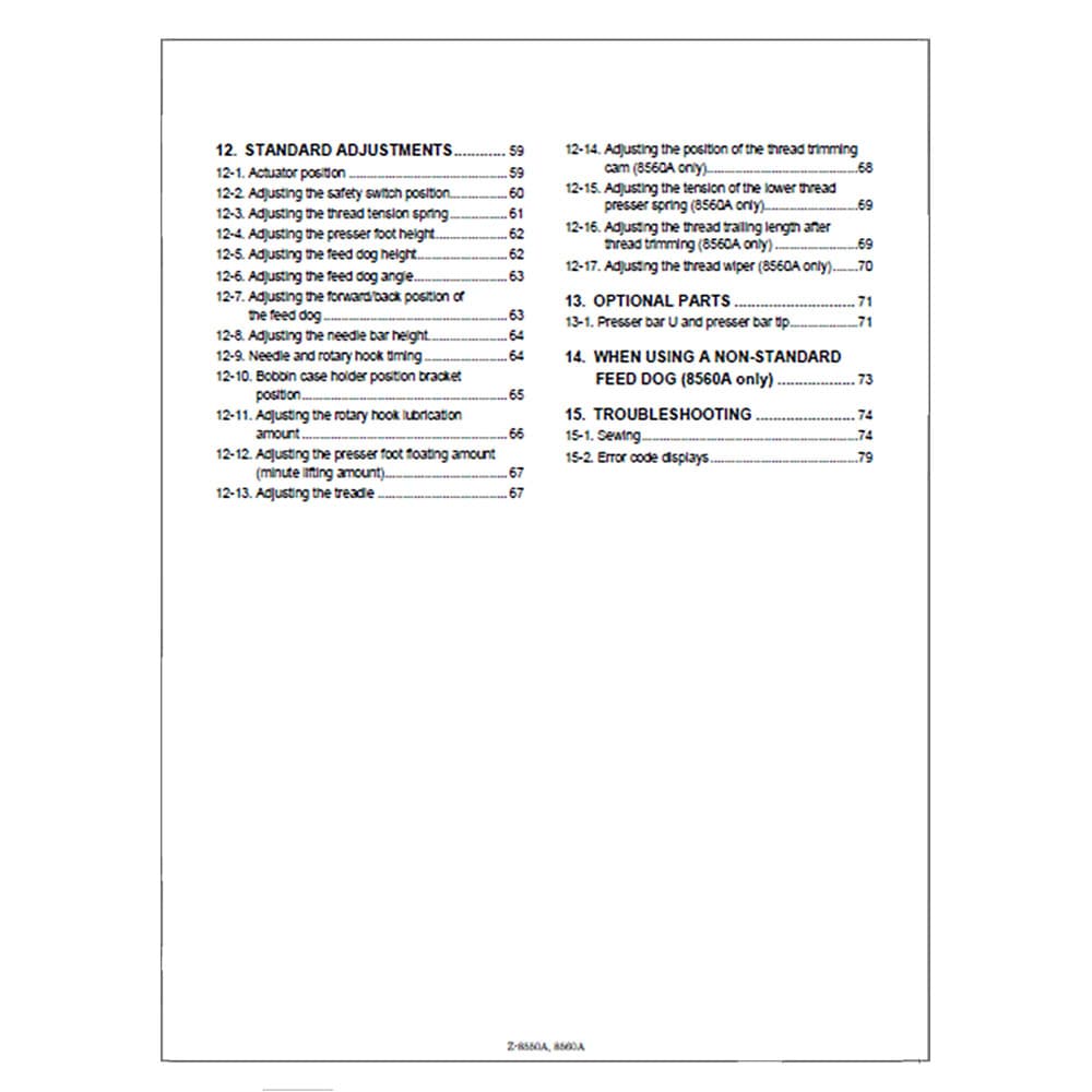 Brother Z-8550A Instruction Manual image # 117967