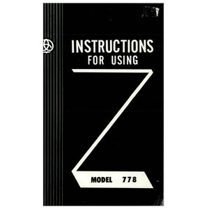 Brother Z-778 Instruction Manual image # 117964
