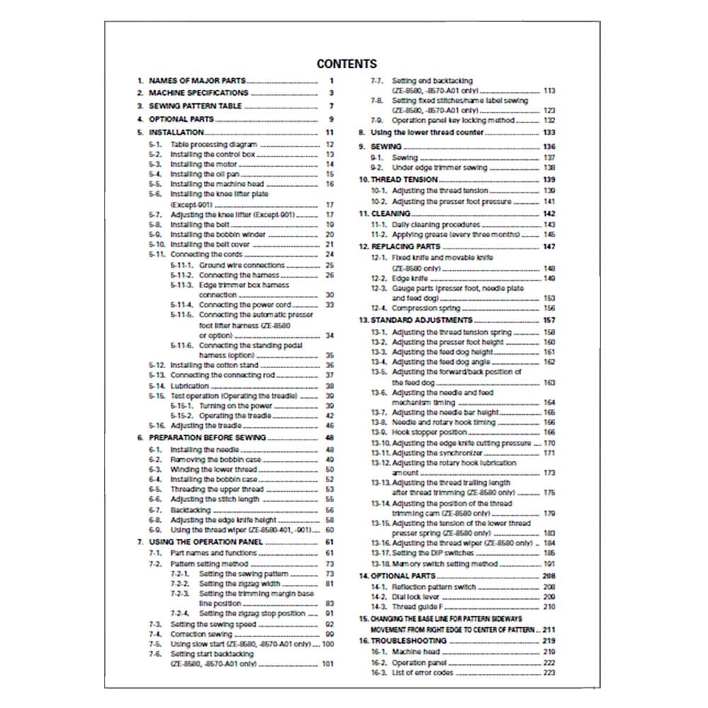 Brother ZE-8570 Instruction Manual image # 117976