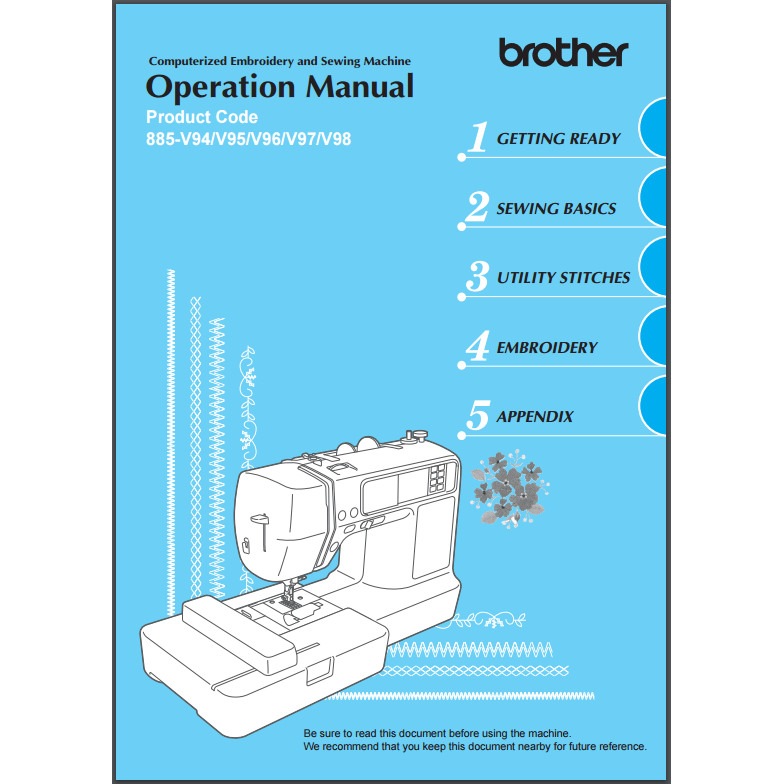 Instruction Manual, Brother NV990D image # 30401