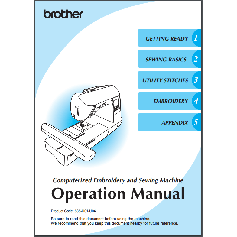 Instruction Manual, Brother SB8000 image # 30422