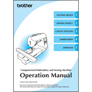 Instruction Manual, Brother SE1800 image # 30426