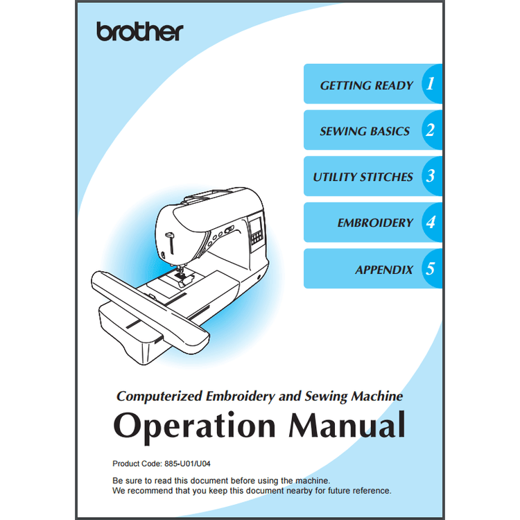 Instruction Manual, Brother SE1800 image # 30426