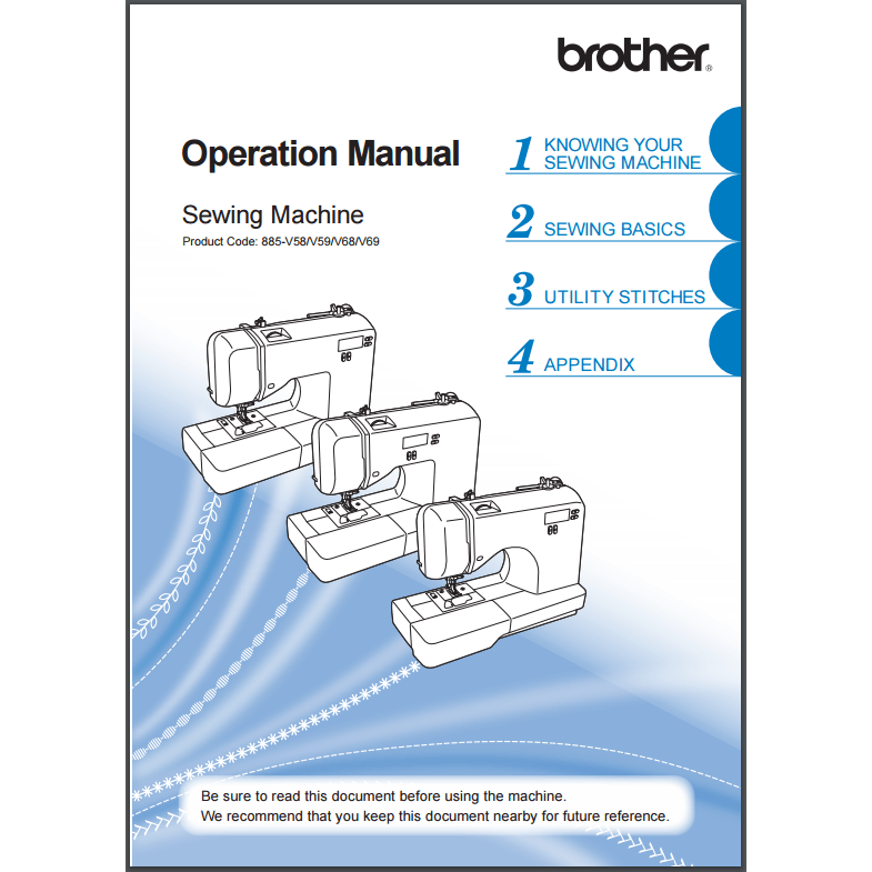 Instruction Manual, Brother SQ9185 image # 30484