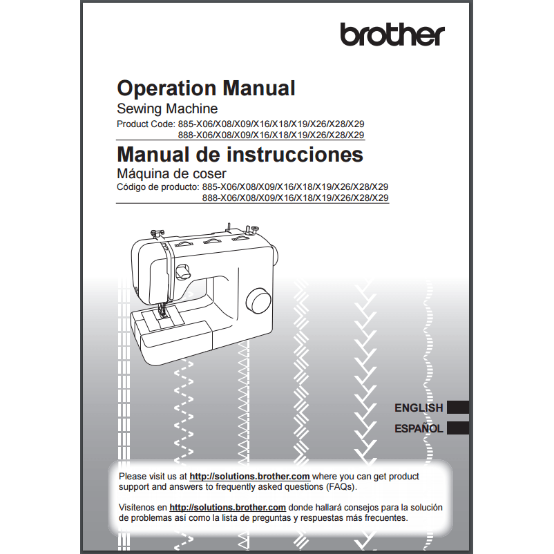 Instruction Manual, Brother XS37 image # 30526