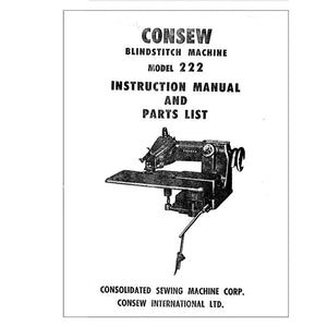 Consew Blindstitch 222 Instruction Manual image # 115626