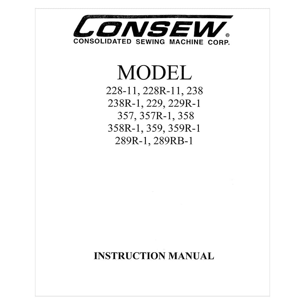 Consew 229R-1 Instruction Manual image # 118819
