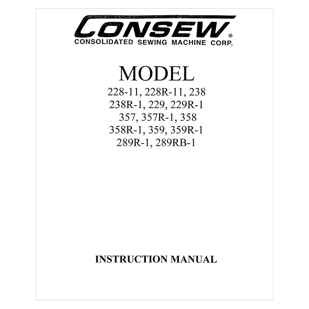 Consew 238 Instruction Manual image # 118826