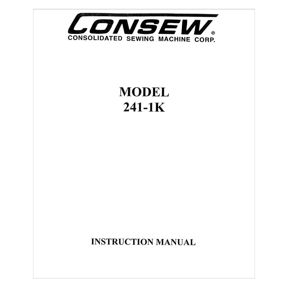 Consew 241-1K Instruction Manual image # 118835