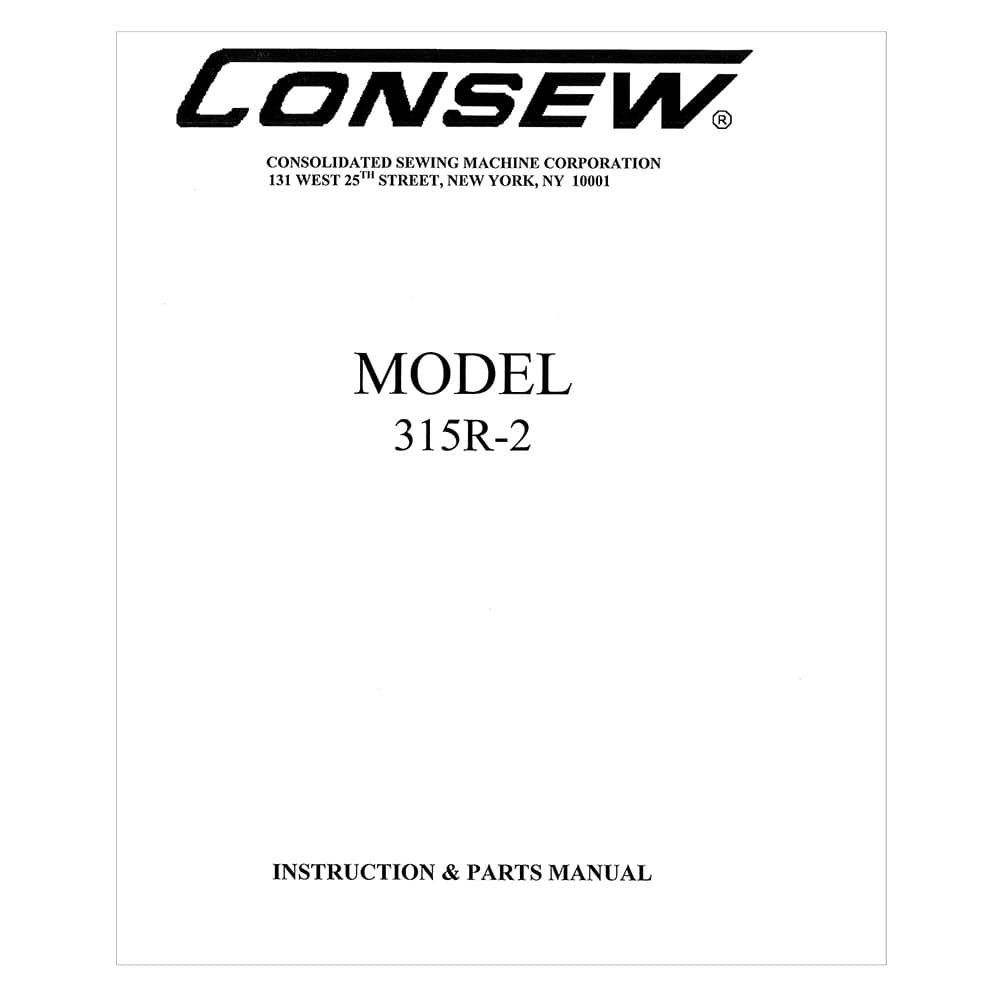 Consew 315R-2 Instruction Manual image # 118878