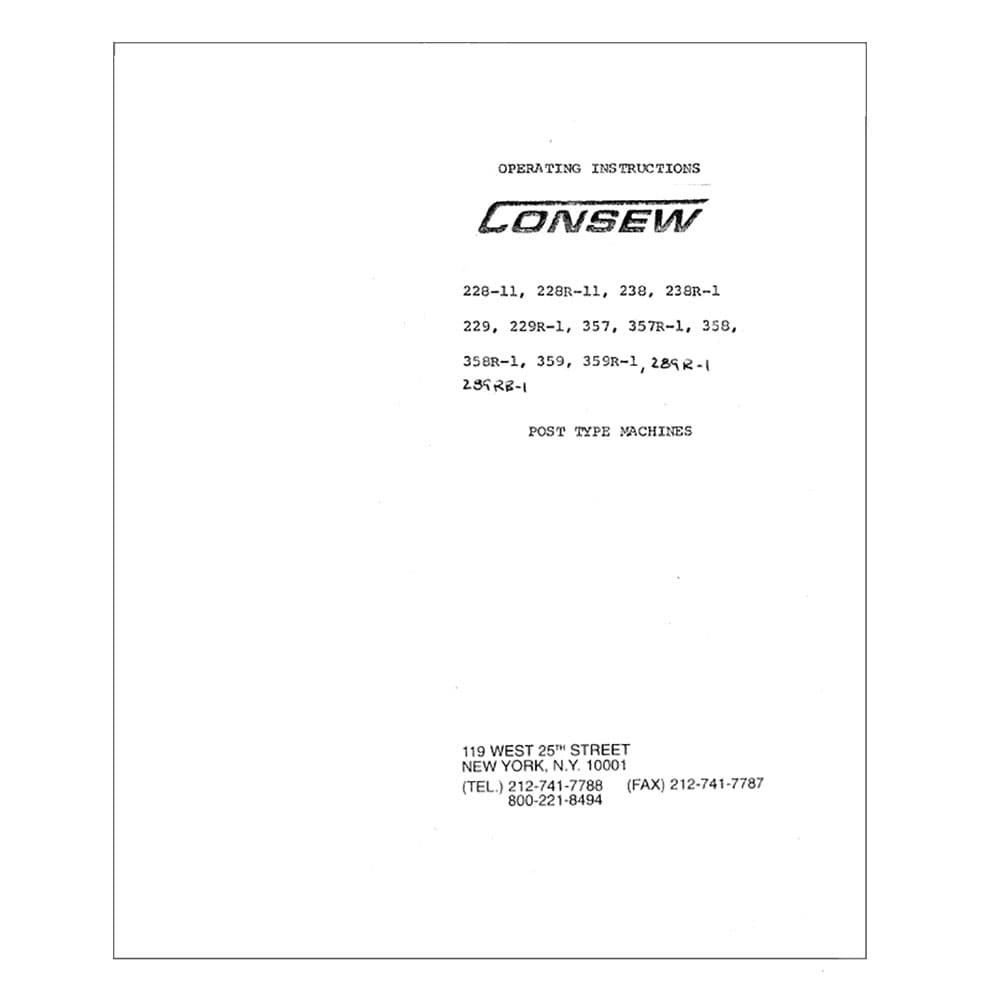 Consew 357R-1 Instruction Manual image # 118893