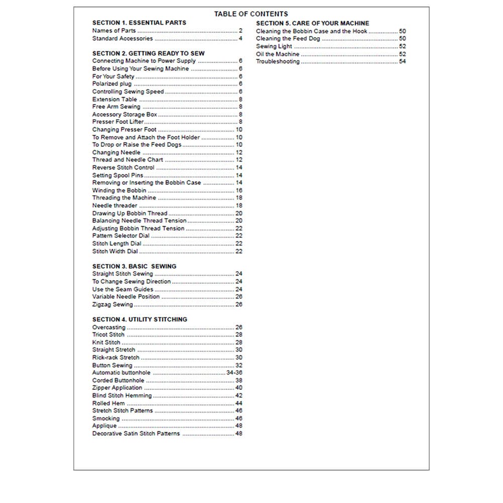 Janome 2222 Instruction Manual image # 114708