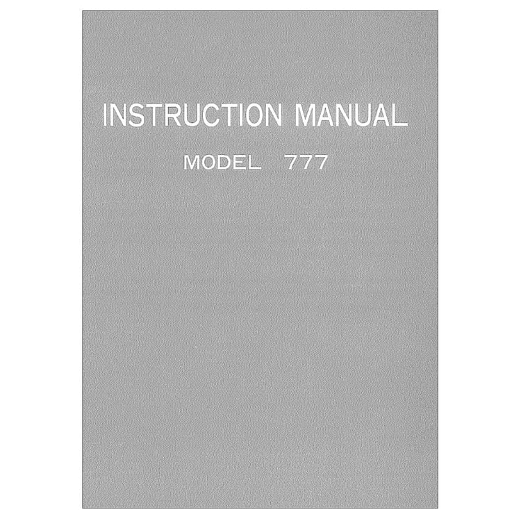 Janome 777 Instruction Manual image # 114584