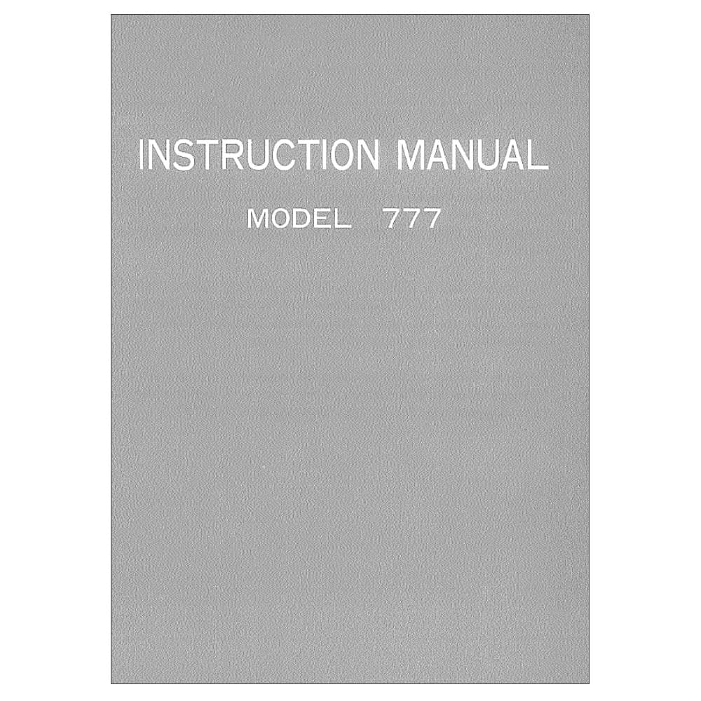 Janome 777 Instruction Manual image # 114584