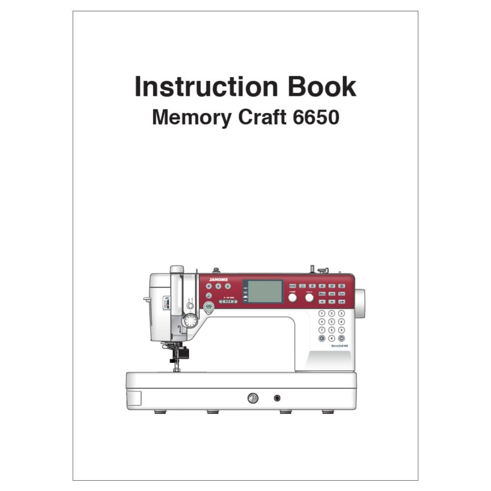 Janome MC6650 Instruction Manual image # 114526