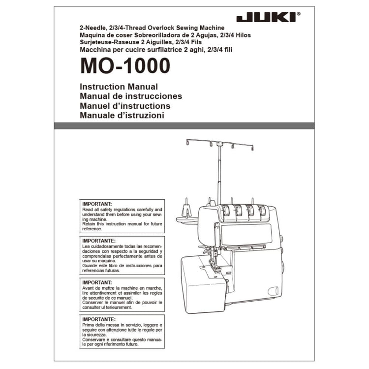 Juki MO-1000 Instruction Manual image # 114588