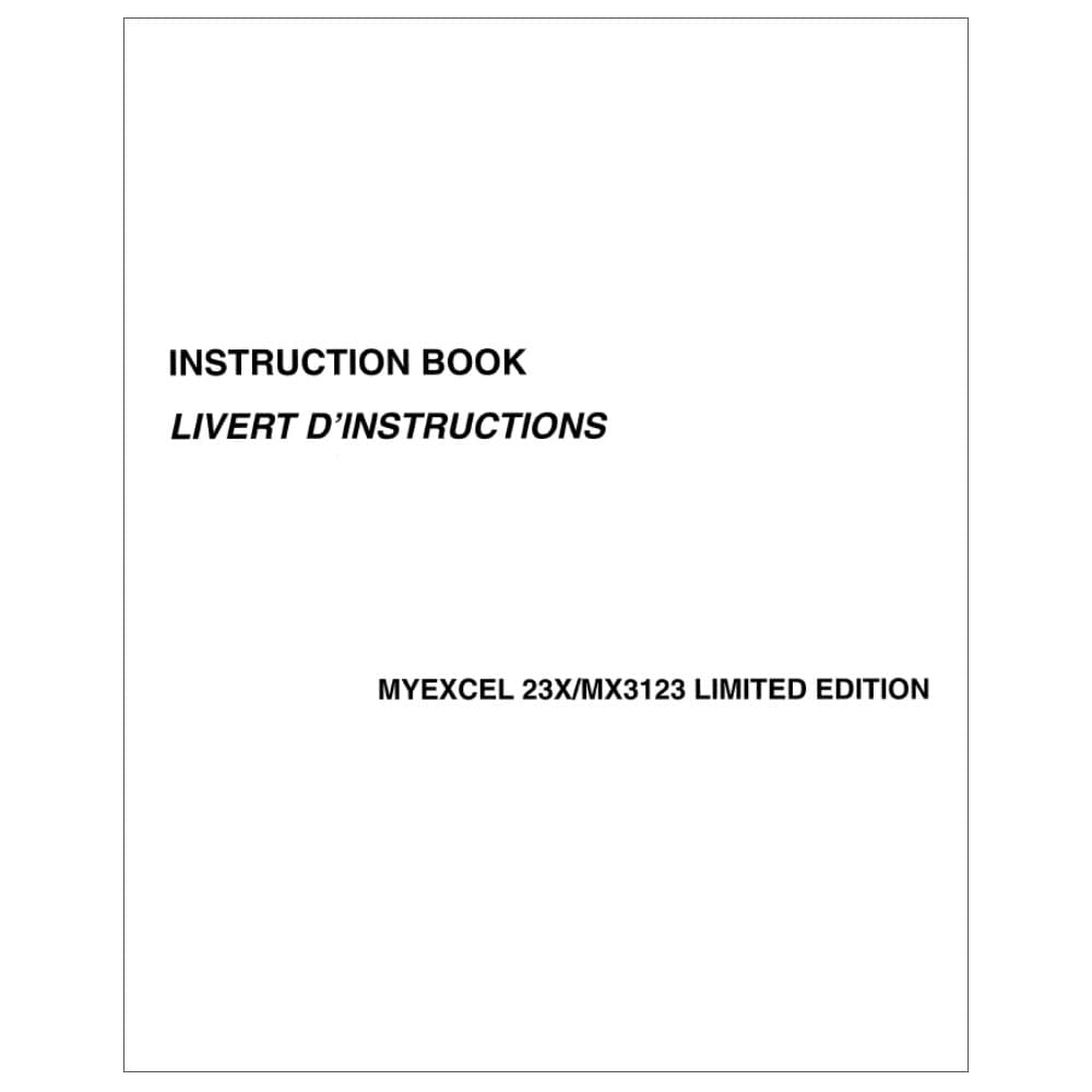 Janome My Excel 23L Instruction Manual image # 114554
