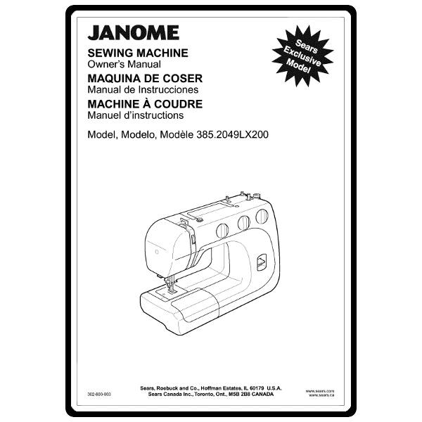 Instruction Manual, Kenmore 385.12049200 image # 9797