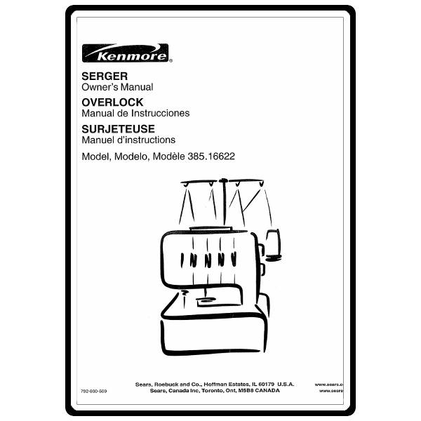 Instruction Manual, Kenmore 385.16622 image # 9843