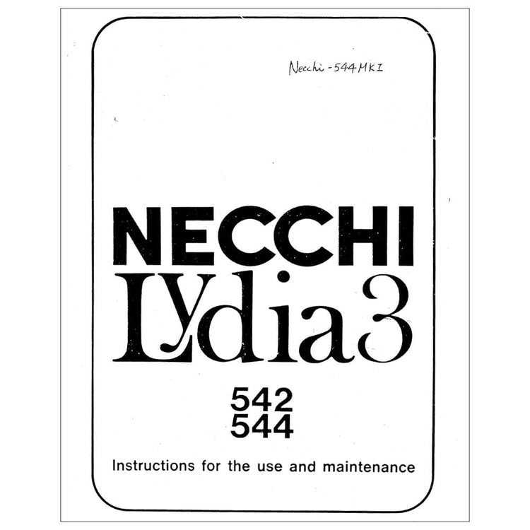 Necchi 544 Lydia 3 Instruction Manual image # 115941