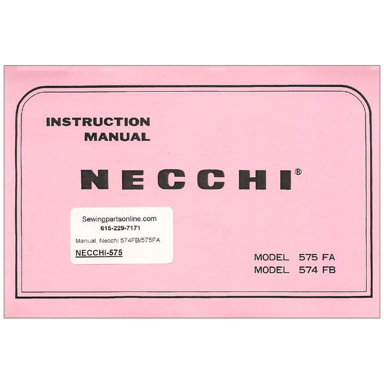Necchi 575FA Instruction Manual image # 115979