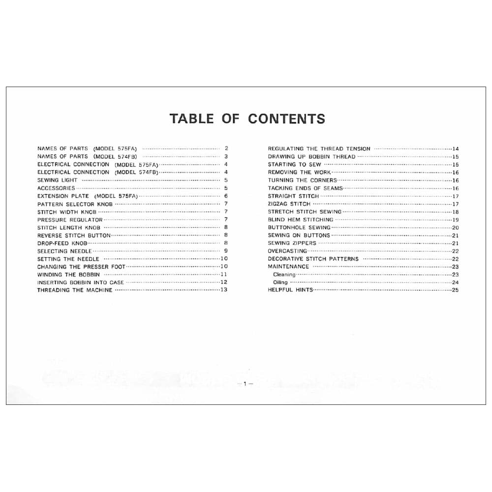Necchi 574FB Instruction Manual image # 115984