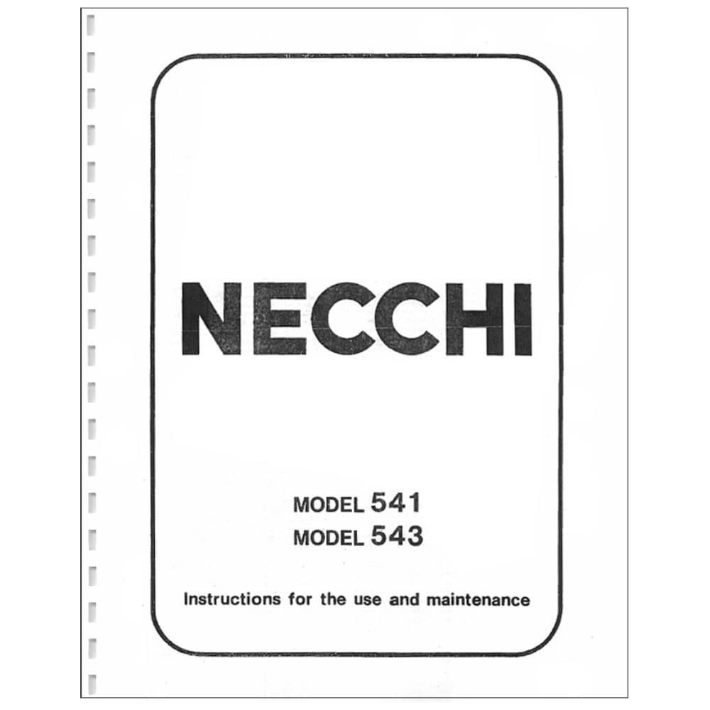 Necchi 543 Instruction Manual image # 114465