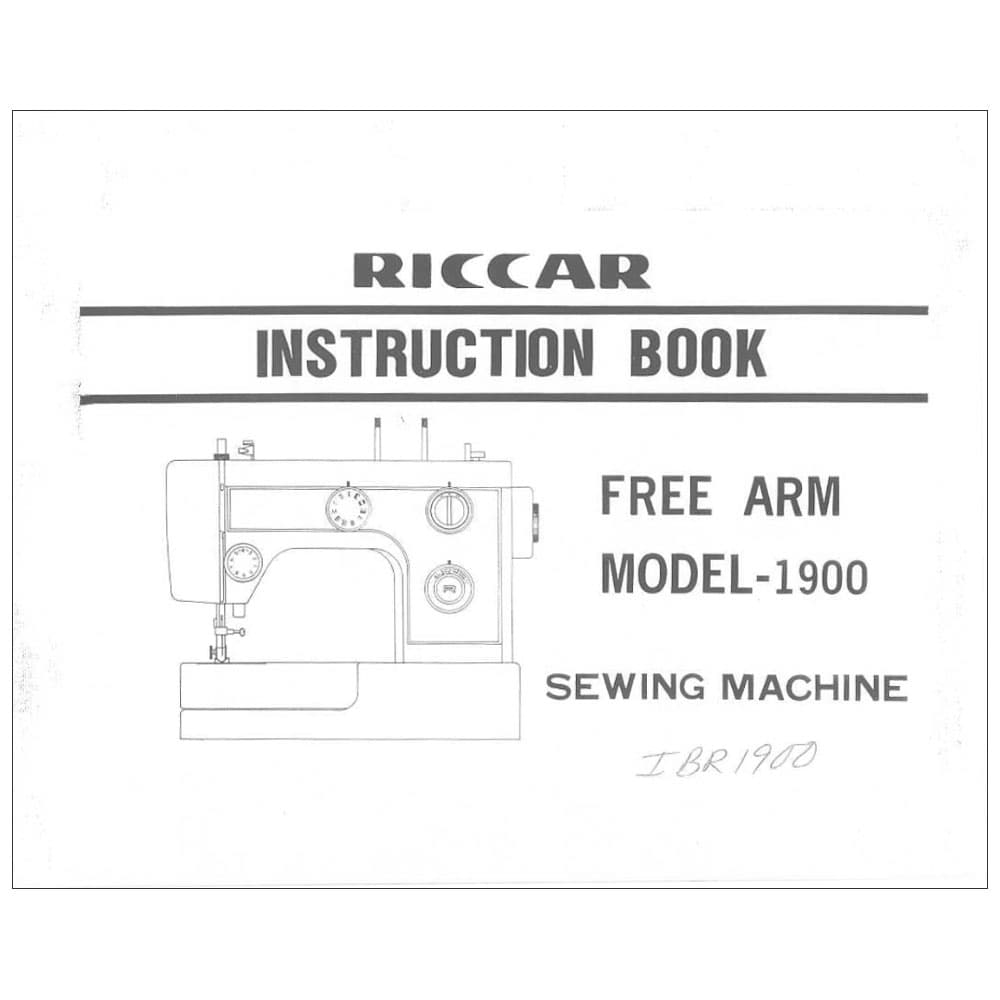 Riccar 1900 Instruction Manual image # 115911