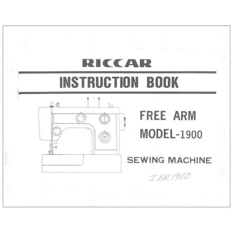Riccar 1900 Instruction Manual image # 115911