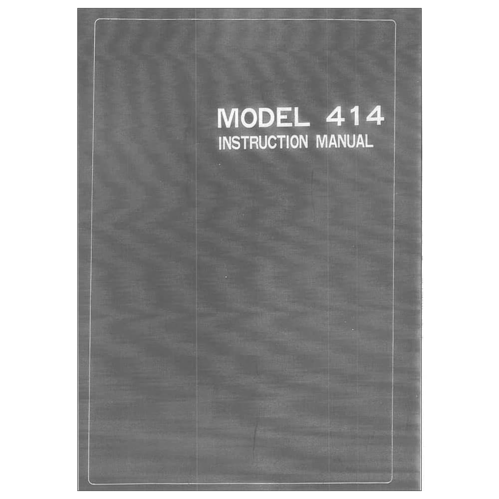 Riccar 414 Instruction Manual image # 115842