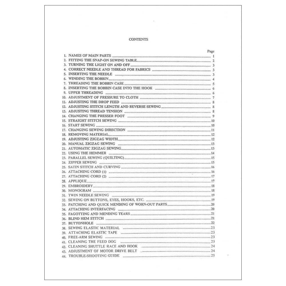 Riccar 414 Instruction Manual image # 115841