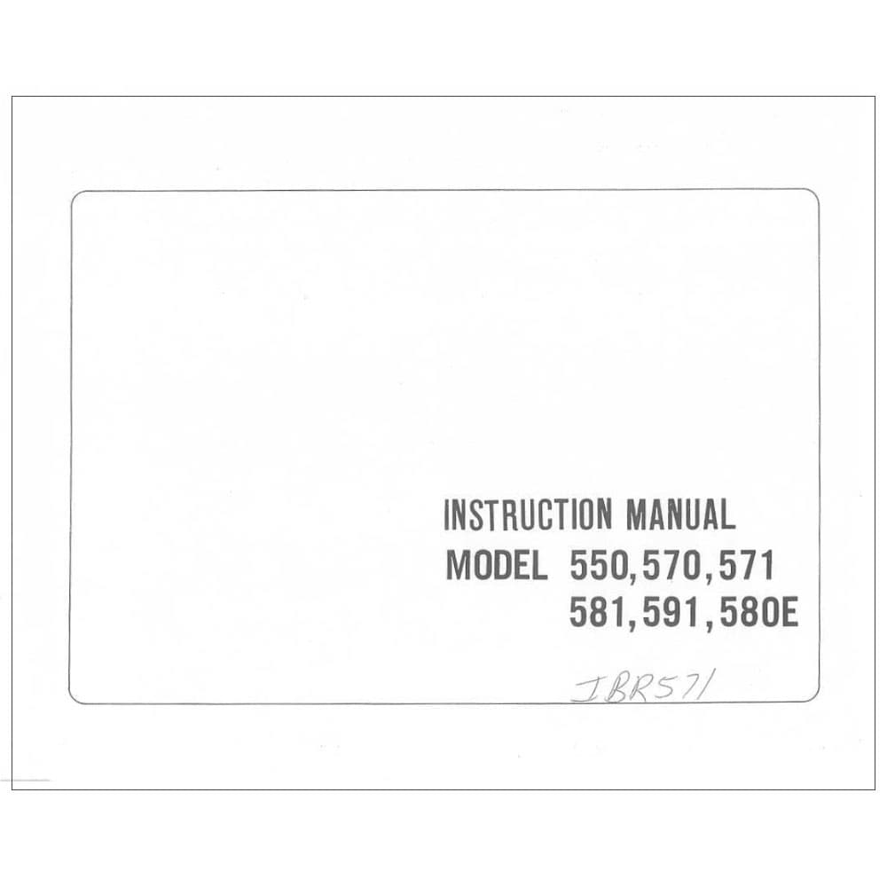 Riccar 581 Instruction Manual image # 115766