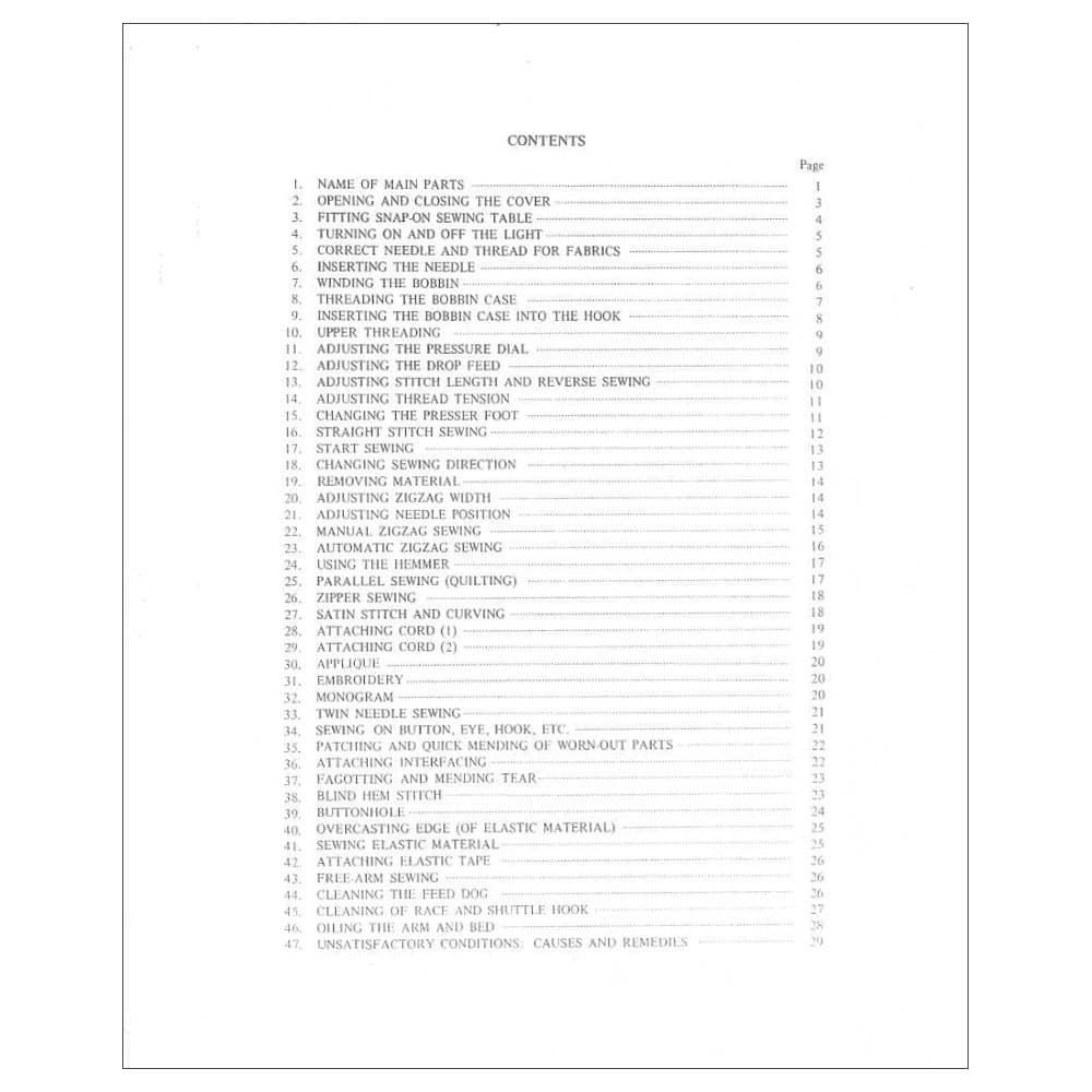 Riccar 606 Instruction Manual image # 115746