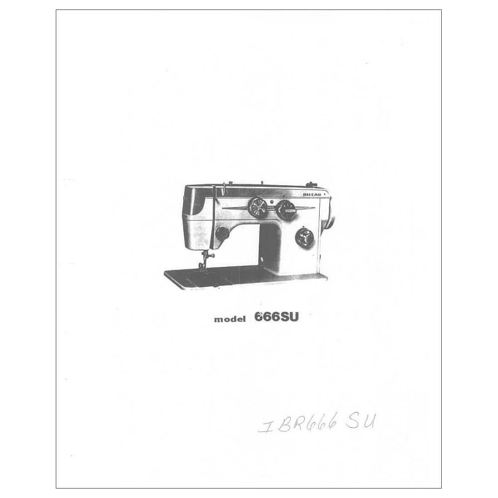 Riccar 666SU Instruction Manual image # 115705