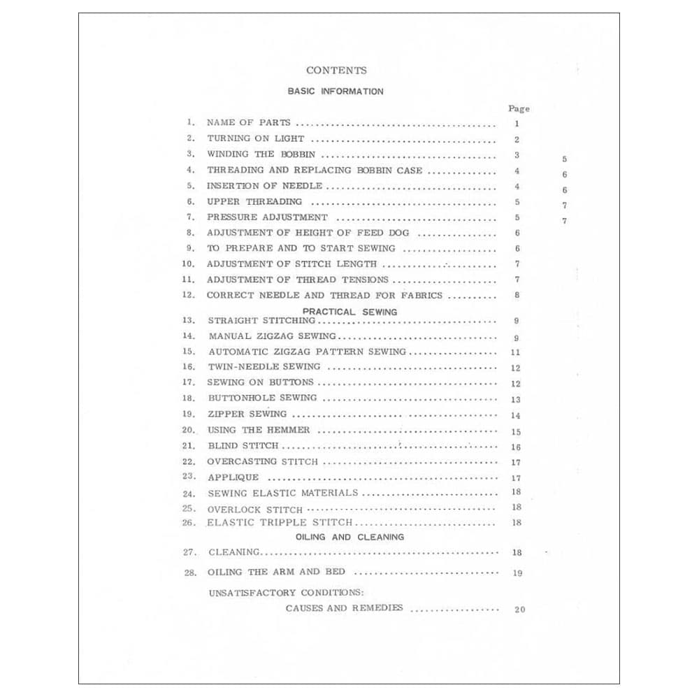 Riccar 666SU Instruction Manual image # 115704