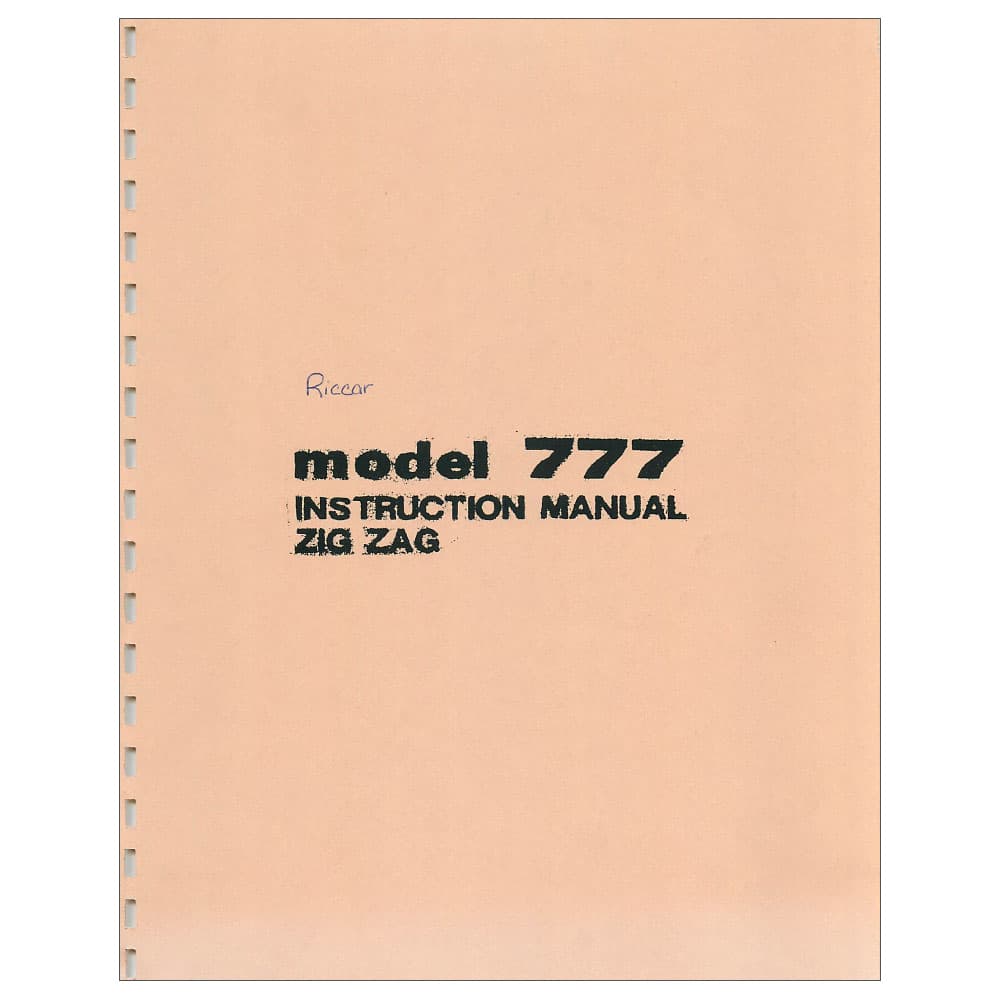 Riccar 777 Instruction Manual image # 115637
