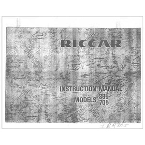 Riccar 805 Instruction Manual image # 115545