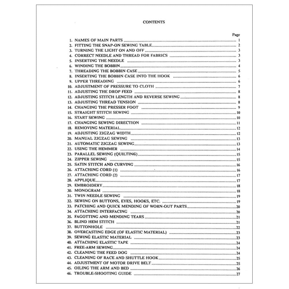 Riccar 8500 Instruction Manual image # 115516