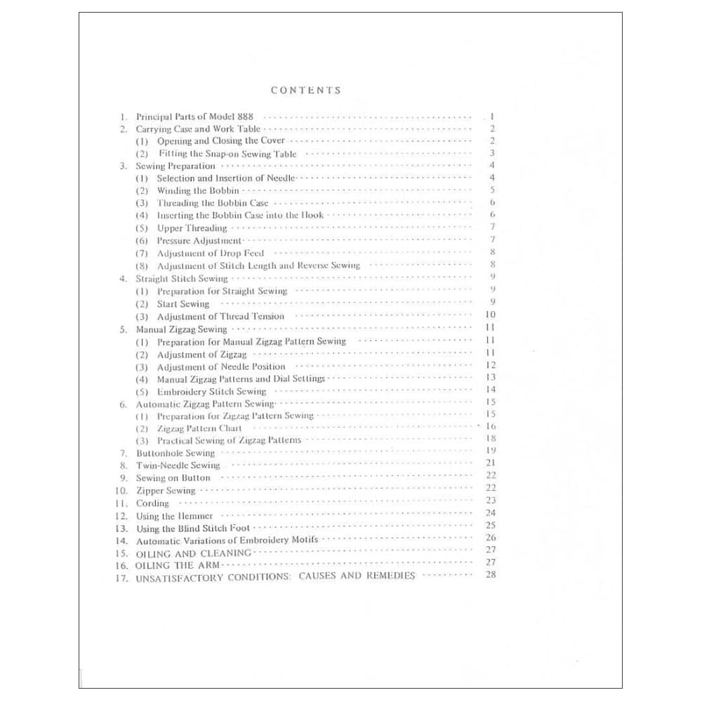 Riccar 888 Instruction Manual image # 115506