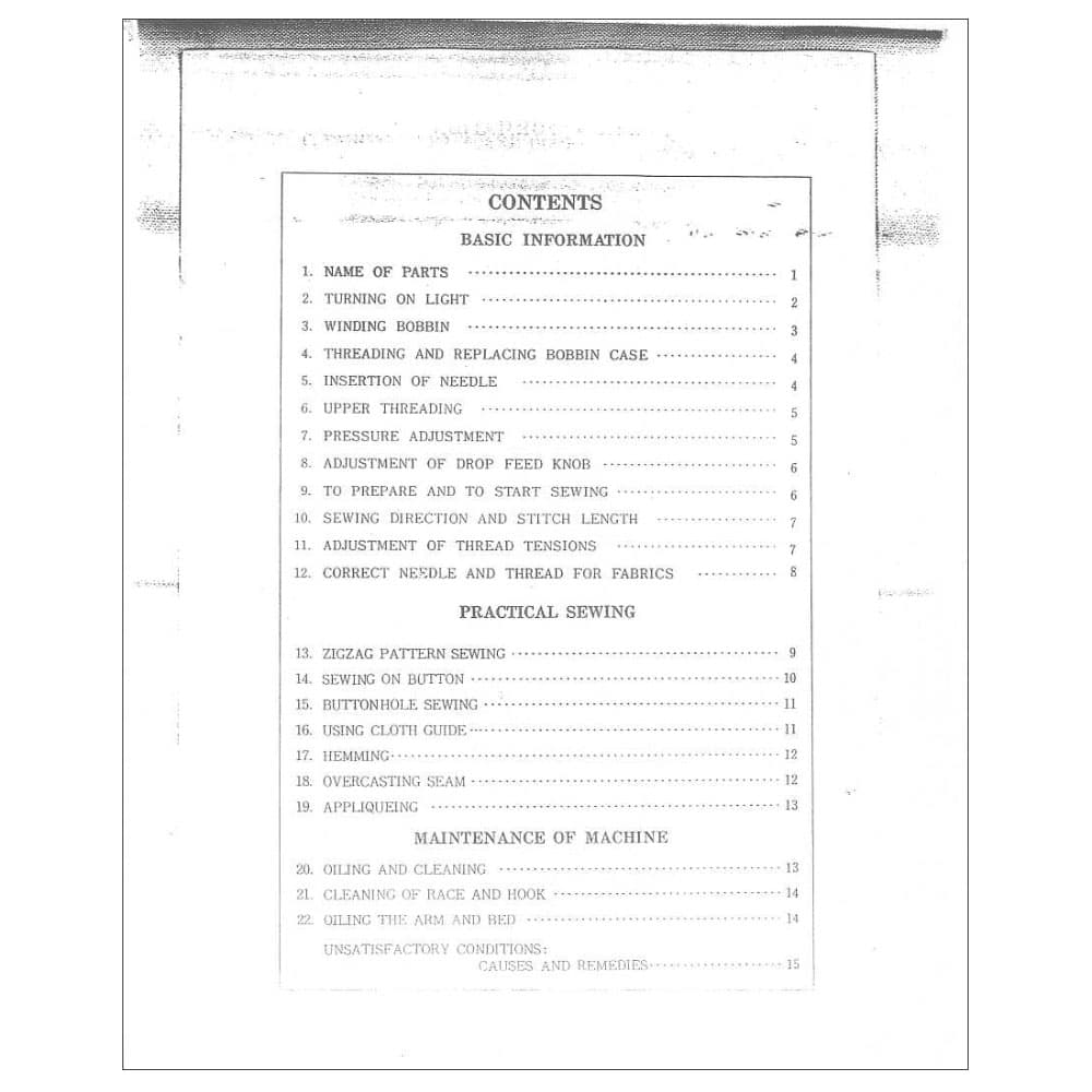 Riccar 90 Instruction Manual image # 115498