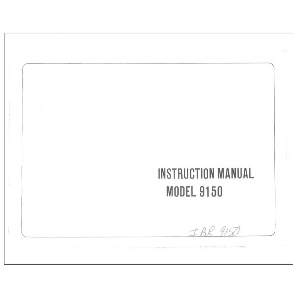 Riccar 9150 Instruction Manual image # 115470