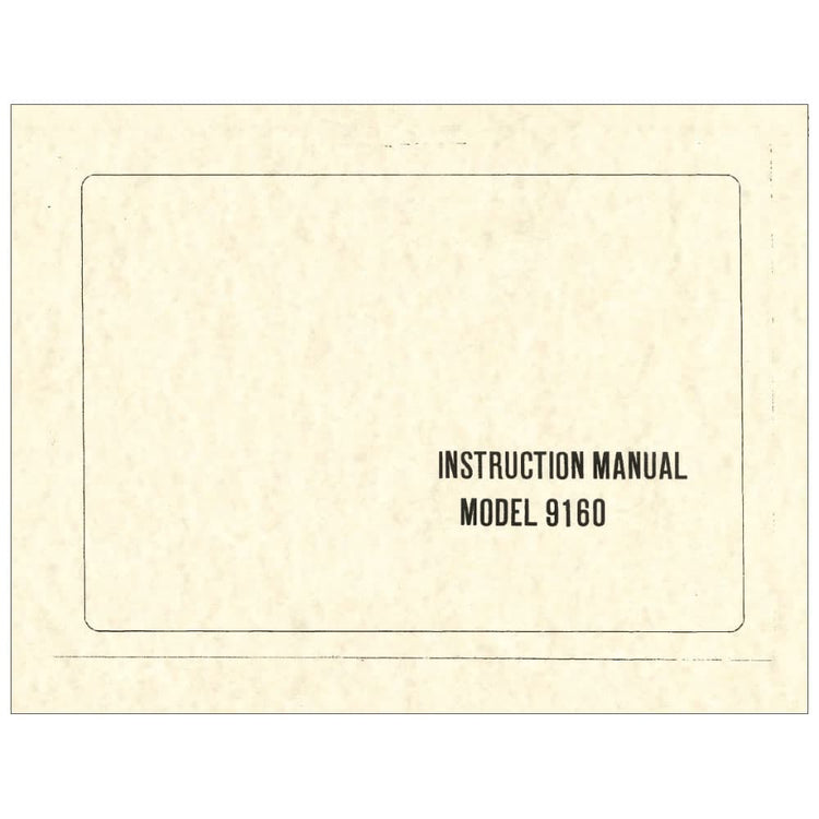 Riccar 9160 Instruction Manual image # 115446