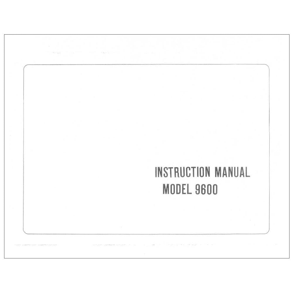Riccar 9600 Instruction Manual image # 115431
