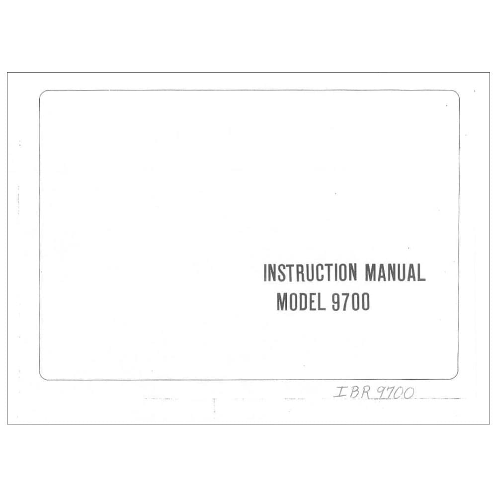 Riccar 9700 Instruction Manual image # 115423