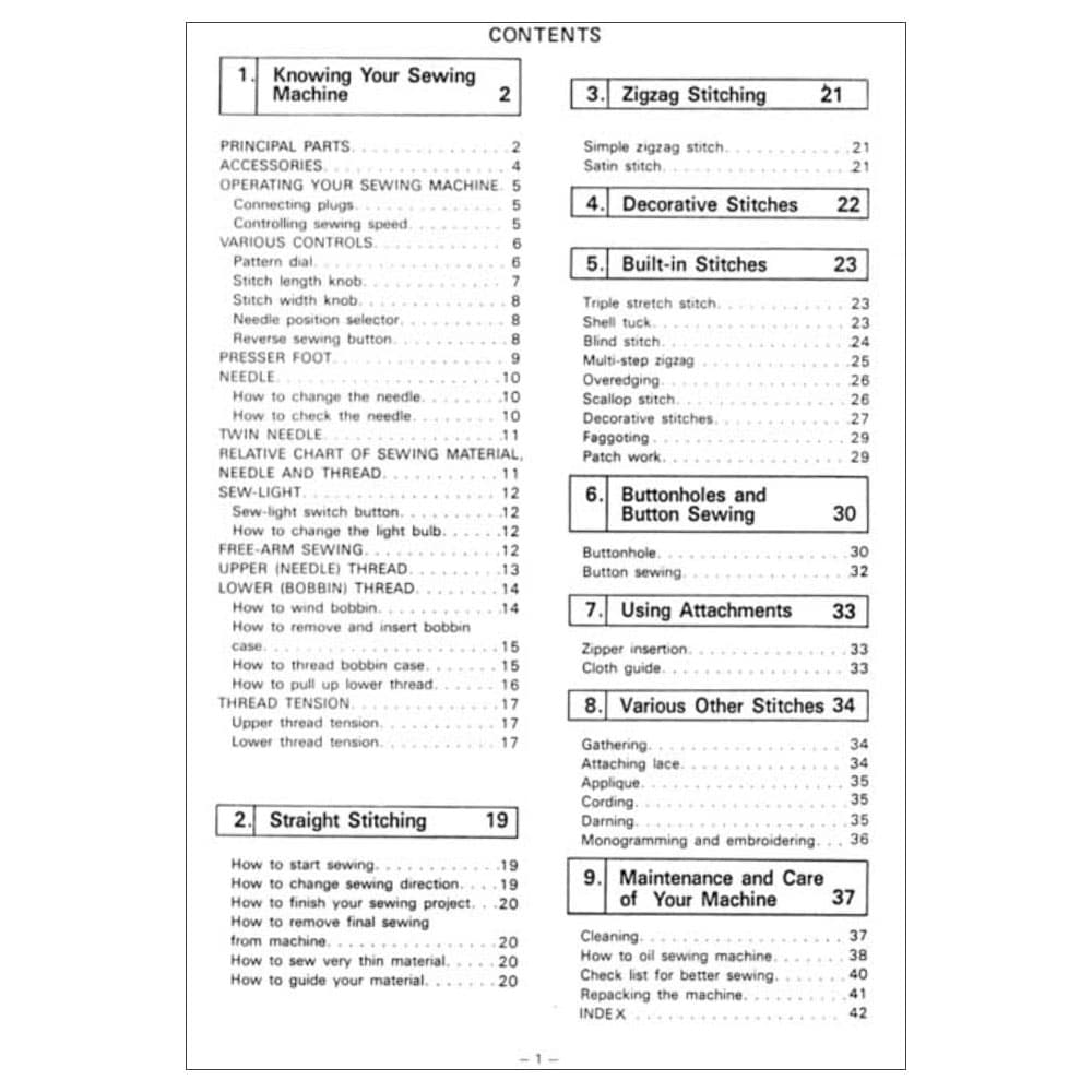 Riccar R2050 Instruction Manual image # 115197